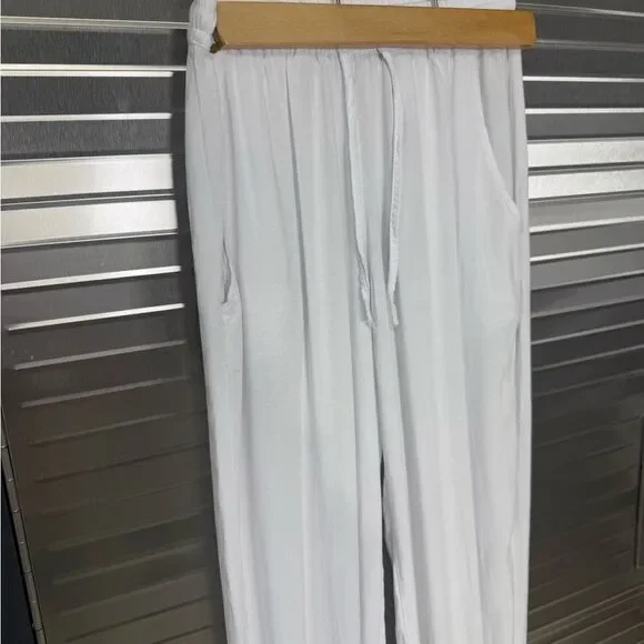 Skemo Basics Loungewear Jogger White Elastic Pants XS - Picture 4 of 8